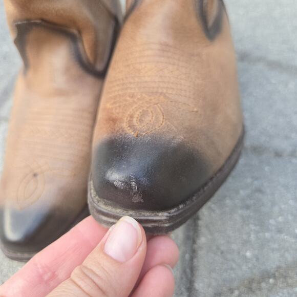 Roper Western Boots Womens 6.5 Ankle Shorty Dusty Brown - Picture 12 of 14